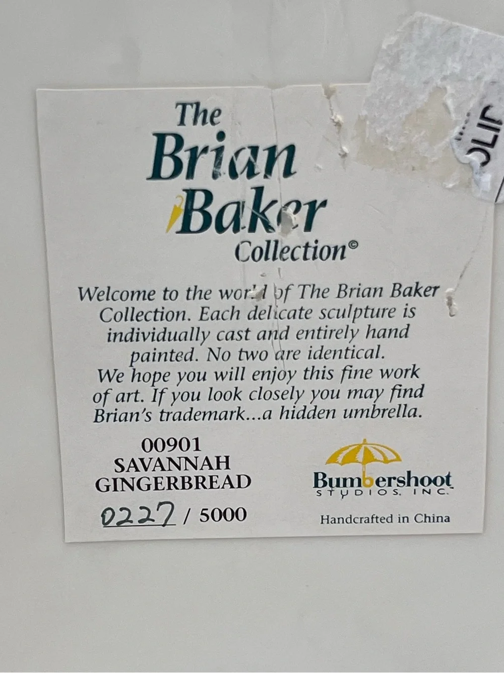 Brian Baker Savannah Gingerbread Limited Edition 0227/5000 Bumbershoot